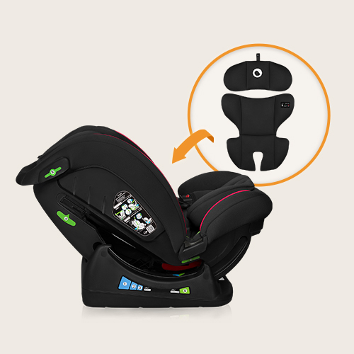 lionelo Aart i-Size Black Carbon Red — Kindersitz